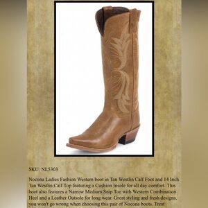 Nocona Women's Brown Western Heeled Boots